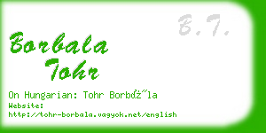 borbala tohr business card